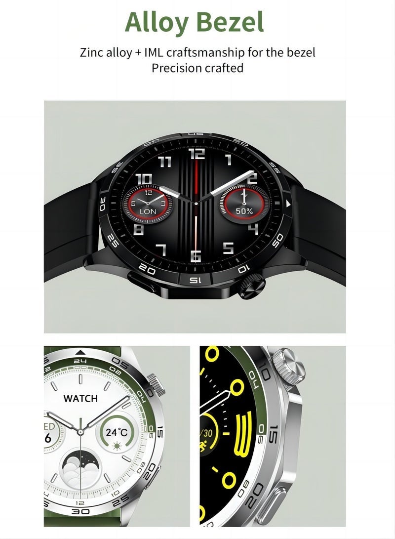 PRO Smartwatch GT4,Bluetooth Calling, Fitness Tracking, Sleep Monitoring, IP68 Waterproof - Compatible with iPhone & Android (Black) - Image 5