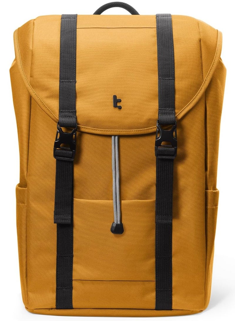 Tomtoc VintPack-TA1 Flap Laptop Backpack, Lightweight, Water-Resistant Travel Casual Daypack, Slim Durable Work-pack Rucksack for 13-16 Inch MacBook Laptop, Large Capacity, Eco-Friendly Backpack  17L - Image 1