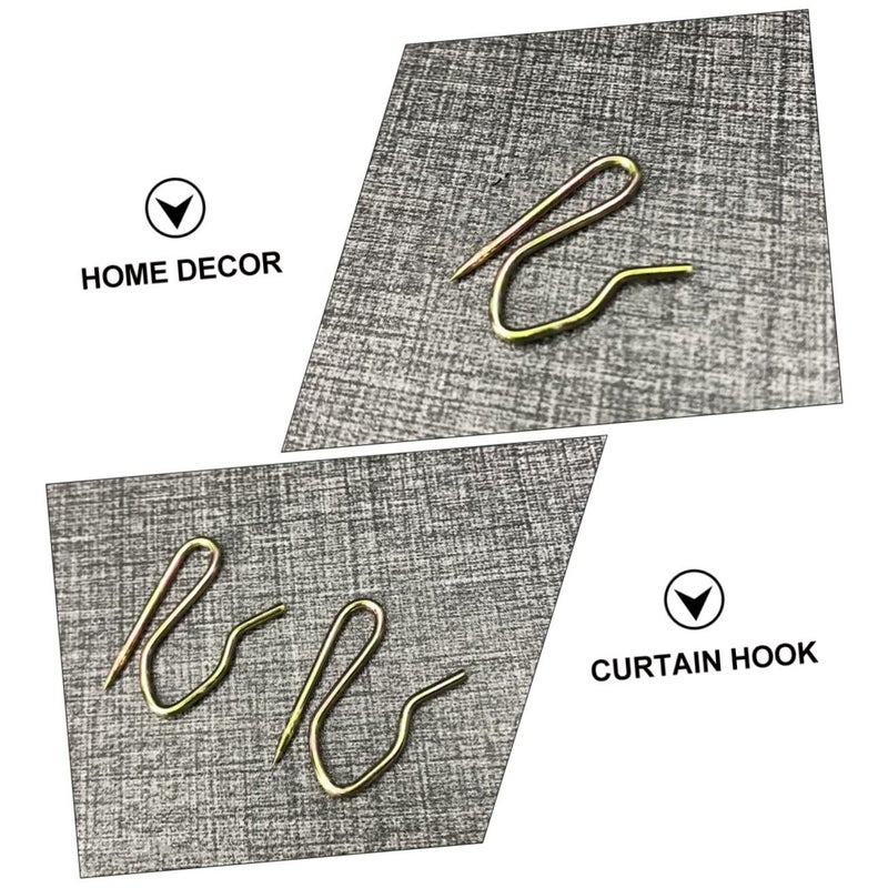 50 Pcs Stainless Steel S Shape Curtain Hooks Rustproof Drapery Accessories For Home Decor Hanging Curtains Living Room Bedroom Hotel - Image 5