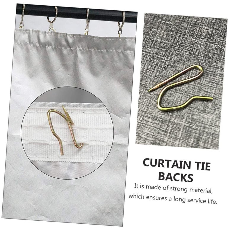 50 Pcs Stainless Steel S Shape Curtain Hooks Rustproof Drapery Accessories For Home Decor Hanging Curtains Living Room Bedroom Hotel - Image 3