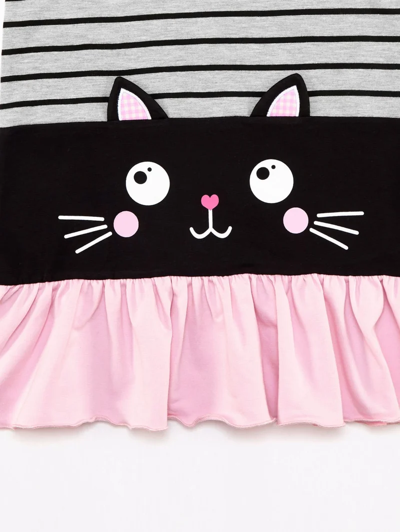 Denokids Black Cat Girl Dress
