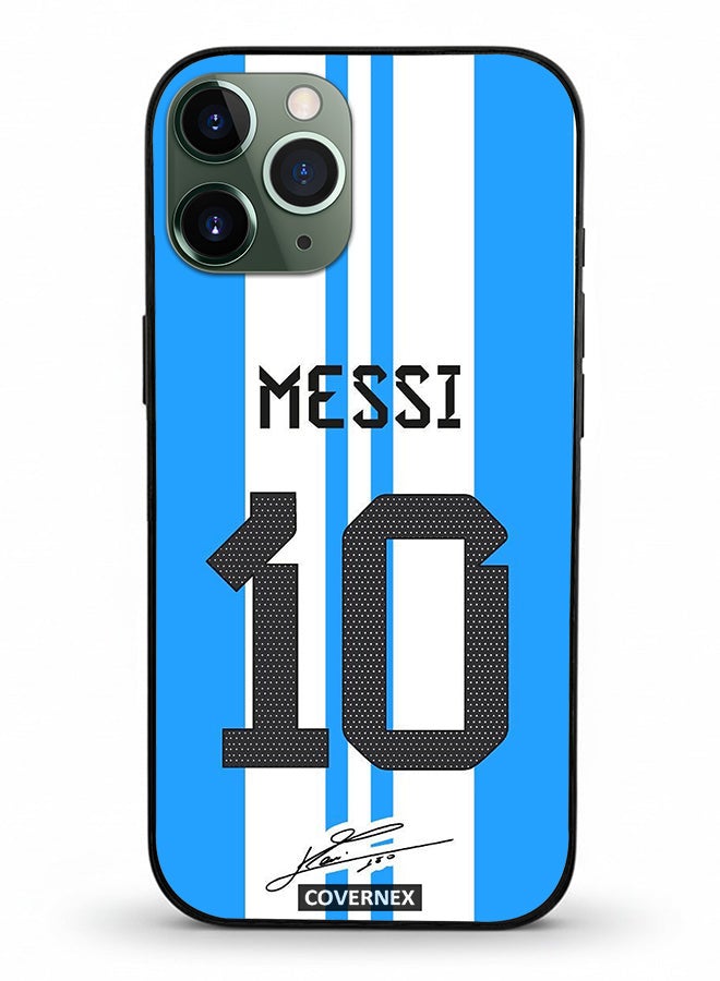 Covernex Apple iPhone 11 Pro Protective Case Cover Printed Featuring Lionel Messi National Team Jersy Design with Signature - Image 2