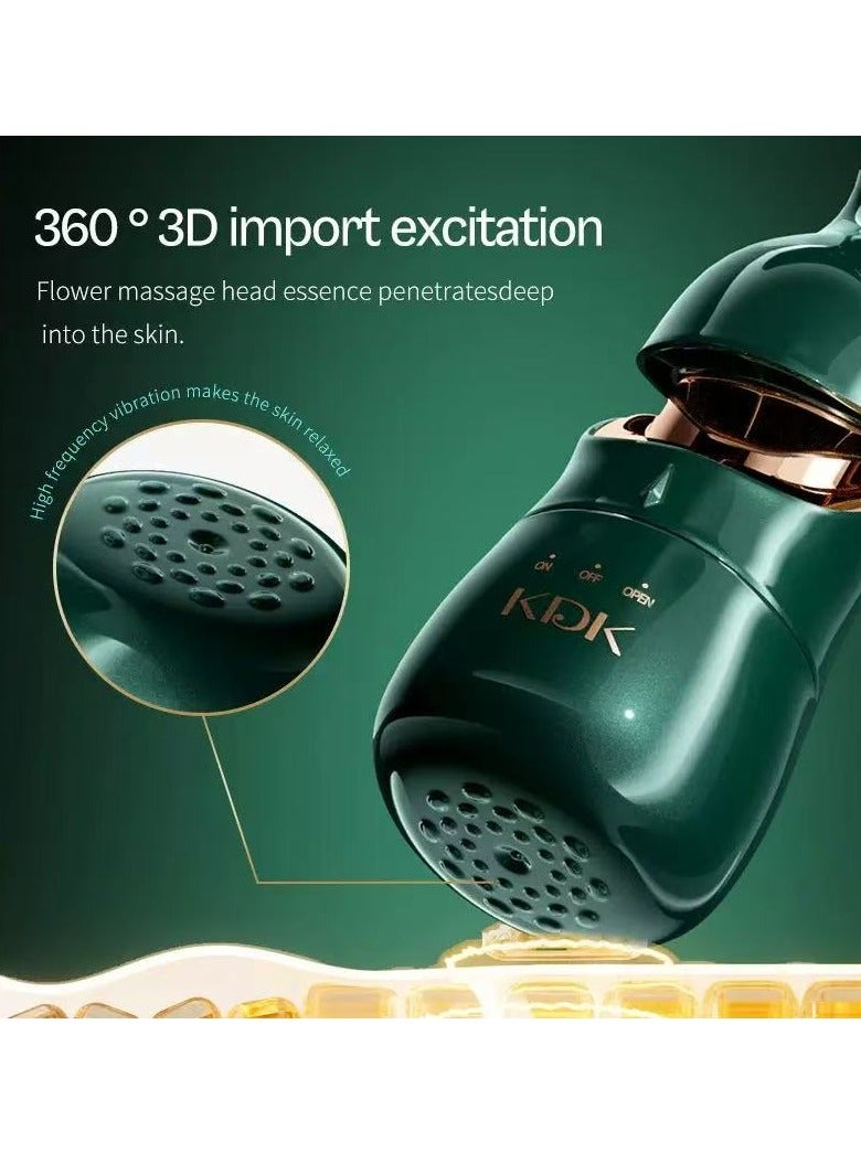 كي دي كي جهاز تدليك 3 في 1 مضاد للتجاعيد للوجه والرقبة والعينين، جهاز تدليك اهتزازي للوجه للعناية بالبشرة، أداة نحت الوجه متعددة الوظائف لتدليك الرقبة والوجه وجهاز تجميل - Image 3