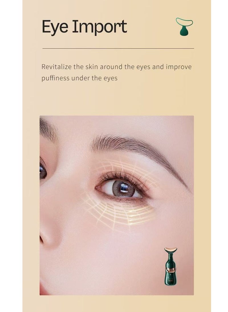 كي دي كي جهاز تدليك 3 في 1 مضاد للتجاعيد للوجه والرقبة والعينين، جهاز تدليك اهتزازي للوجه للعناية بالبشرة، أداة نحت الوجه متعددة الوظائف لتدليك الرقبة والوجه وجهاز تجميل - Image 5