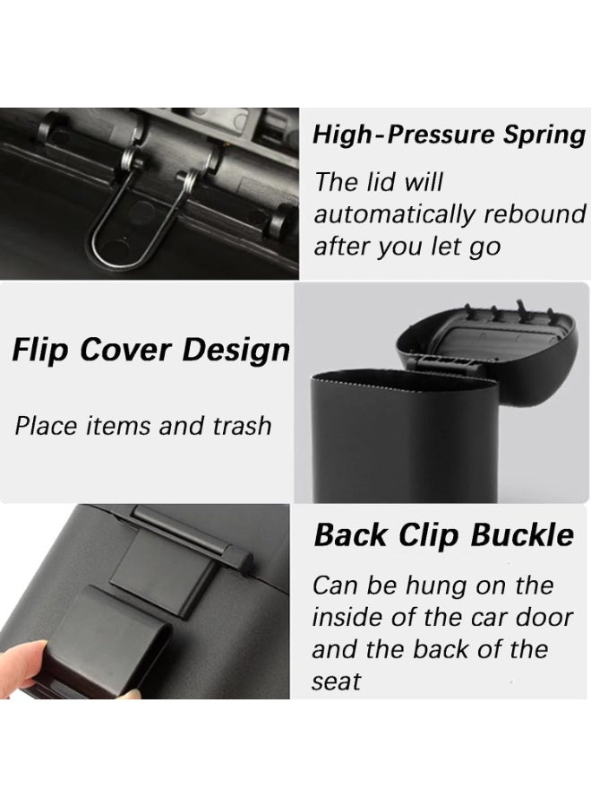 كيه سي عبوتان من علب نفايات السيارات الصغيرة مع أغطية ولفّتين من الأكياس، صناديق قمامة مانعة للتسرب، مناسبة لتنظيم السيارات والشاحنات وسيارات الدفع الرباعي والمنازل والمكاتب. - Image 3