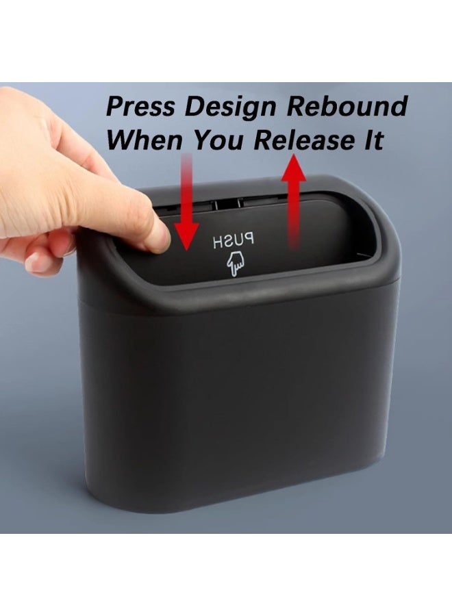 كيه سي عبوتان من علب نفايات السيارات الصغيرة مع أغطية ولفّتين من الأكياس، صناديق قمامة مانعة للتسرب، مناسبة لتنظيم السيارات والشاحنات وسيارات الدفع الرباعي والمنازل والمكاتب. - Image 5