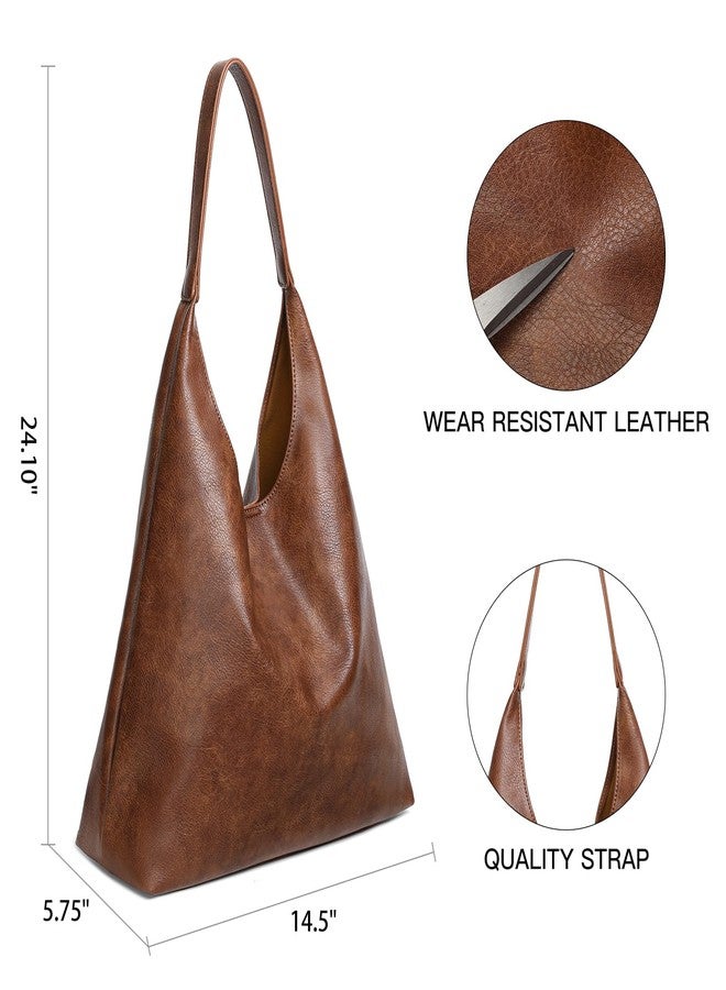 SENDEFN Hobo Bags Purse for Women Soft Designer Tote Bag Slouchy Shoulder Purses - Image 2