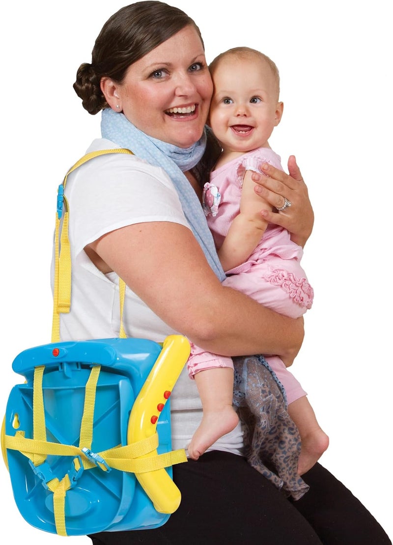 Winfun Musical Baby Booster Seat  LightUp Buttons Sounds Spinner Toy Adjustable Height Removable Tray 3Point Harness Portable  Foldable Feeding Chair for Babies 6 Months 33 lb Max - Image 5