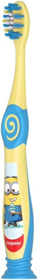 Colgate Kids Toothbrush 35 years super soft bristles gently and effectively clean teeth small brush head for easy access white bristles toothpaste guide comfortable handle with thumb grips - Image 4