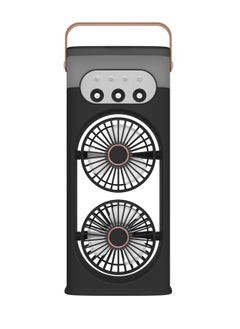 Laravel Portable rechargeable mist fan with controlled spray humidifier, USB rechargeable and air cooler, with LED colorful atmosphere light, multiple wind speeds, suitable for office, home or camping  - Image 1