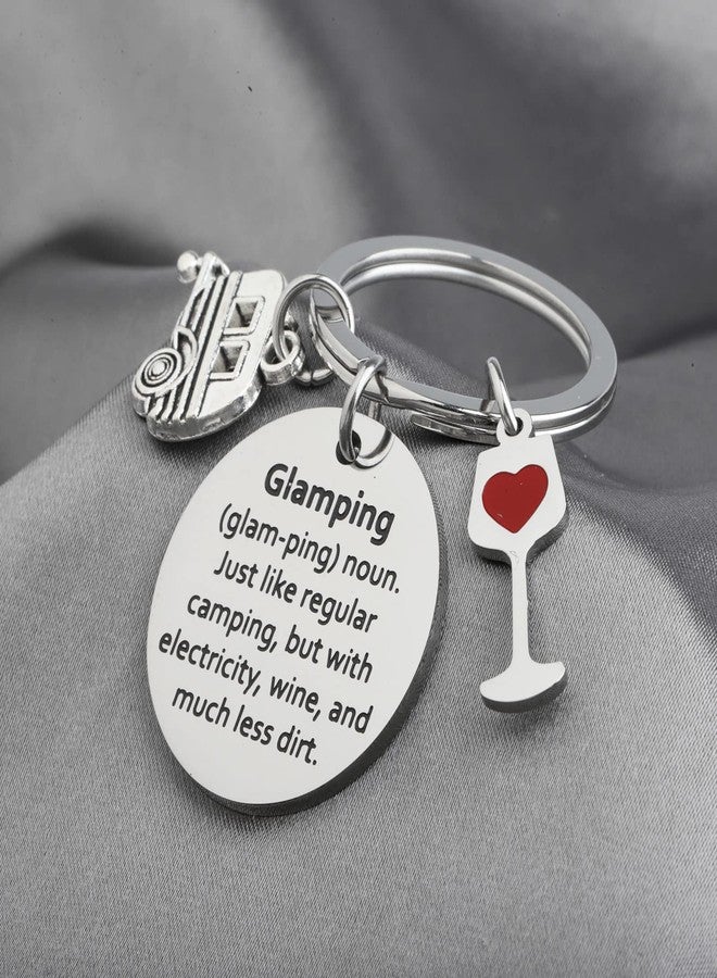 Lywjyb Birdgot Camper RV Gift Camper Keychain Glamping Lifestyle Gift Camp Lover Camping Gift (Glamping noun) - Image 5