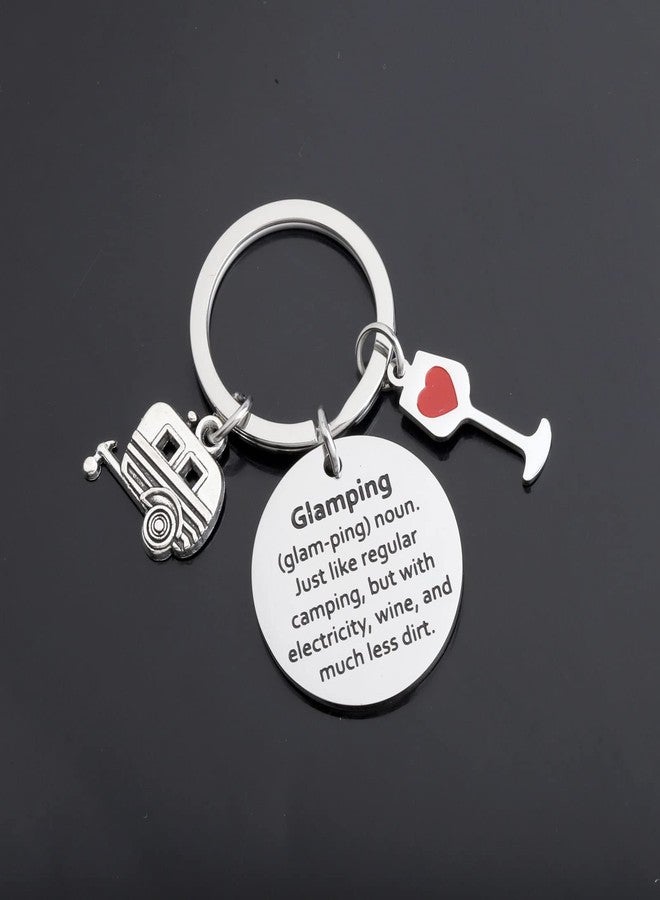 Lywjyb Birdgot Camper RV Gift Camper Keychain Glamping Lifestyle Gift Camp Lover Camping Gift (Glamping noun) - Image 4