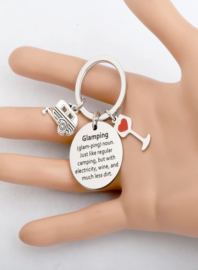 Lywjyb Birdgot Camper RV Gift Camper Keychain Glamping Lifestyle Gift Camp Lover Camping Gift (Glamping noun) - Image 3