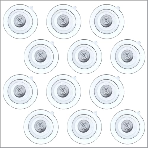 Clip Strip 12 Pack Suction Cups, Heavy Duty Super Sucker Suction Cup Without Hook, 1.75" Diameter, 4 pounds Downward Weighted Rate, Display Signage in Retail, Ideal for Home, Office, & Retail Stores - Image 1