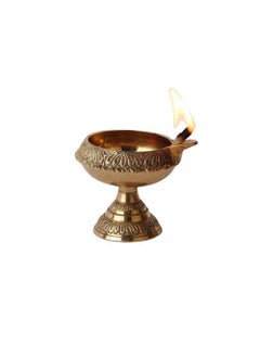 Happy Arts Happy Arts Brass Diwali Kuber Deepak On Stand for Puja Home Dcor Set of 2  - Image 3