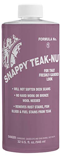 Star Brite SNAPPY TEAK-NU Formula No. 1 - Restore & Renew Weathered Teak & Other Fine Wood - Professional Strength 2 Step System 32 OZ (STN-Q1) - Image 5
