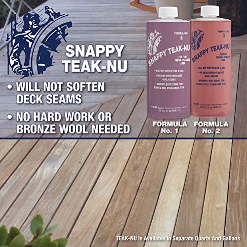 Star Brite SNAPPY TEAK-NU Formula No. 1 - Restore & Renew Weathered Teak & Other Fine Wood - Professional Strength 2 Step System 32 OZ (STN-Q1) - Image 3