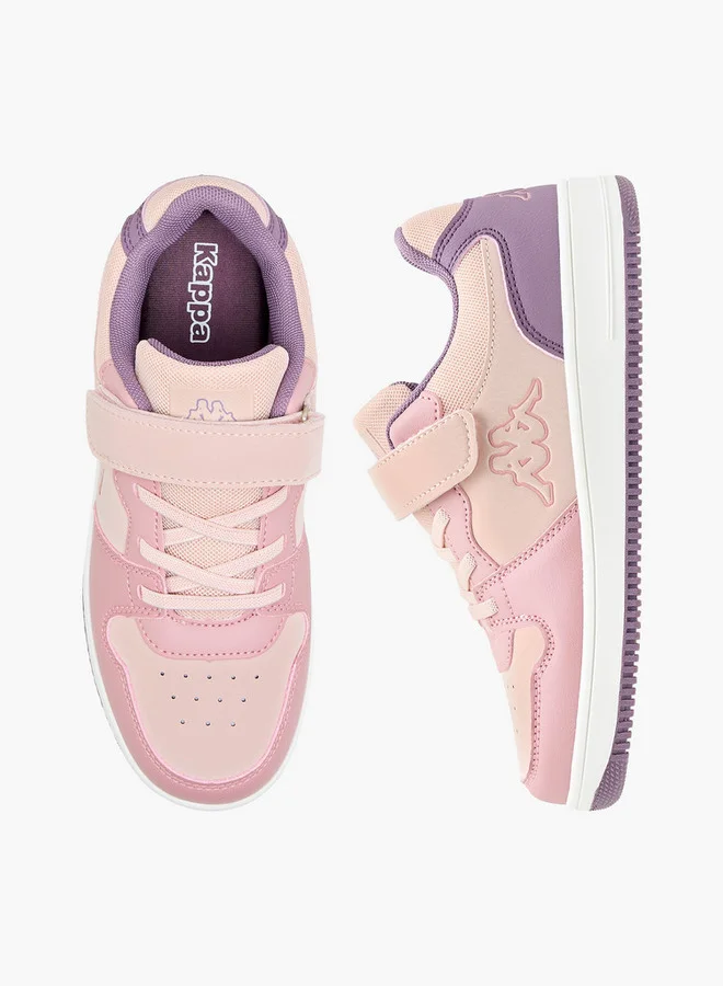 كابا Girls' Panelled Low-Ankle Sneakers with Hook and Loop Closure