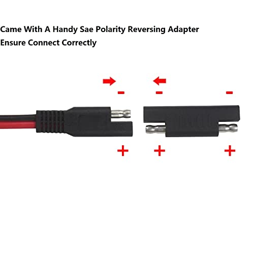 SPARKING 15FT Cigarette Lighter SAE Battery Extension Cable - 12v Cigarette Lighter Plug to SAE Quick Release Extension Battery Charging Power Cord Trickle Charger for Sprayer with Sae Reverse Polarity Adapter - Image 4