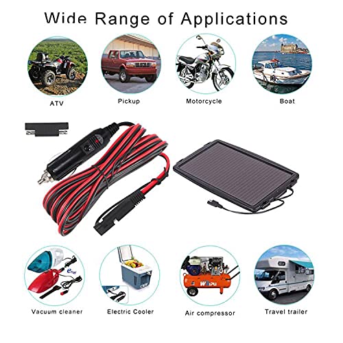 SPARKING 15FT Cigarette Lighter SAE Battery Extension Cable - 12v Cigarette Lighter Plug to SAE Quick Release Extension Battery Charging Power Cord Trickle Charger for Sprayer with Sae Reverse Polarity Adapter - Image 5