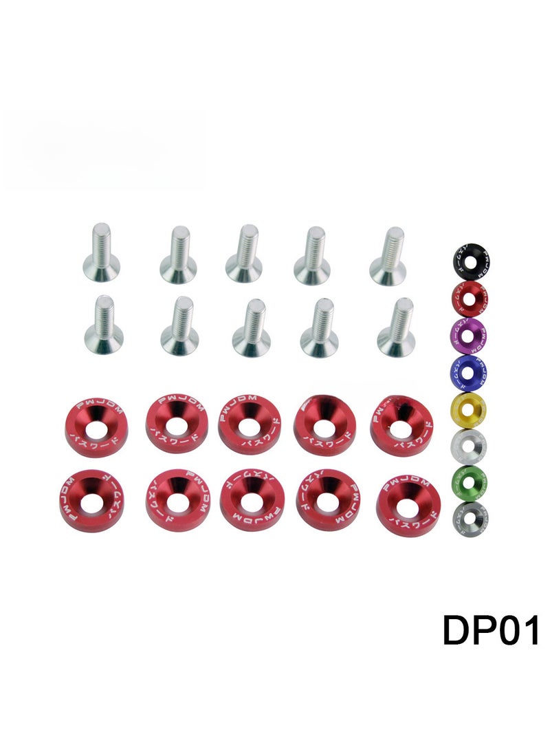 Generic JDM Car Mod M6 Spacer Screws Fender Liner License Plate Decor Color (high price 5 yuan) 