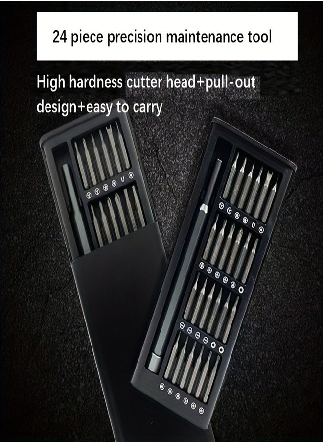 Generic 24 in 1 Phillips screwdriver tool set for dismantling mobile phones and computers, multifunctional repair batch head  - Image 2