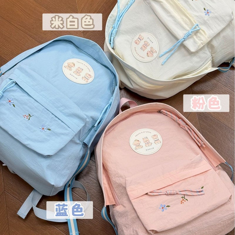 Large Capacity Solid Color Backpack for Students - Image 4