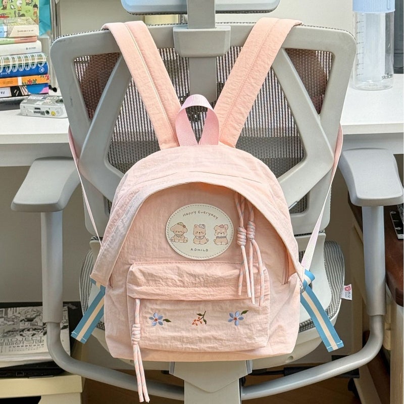 Large Capacity Solid Color Backpack for Students - Image 2