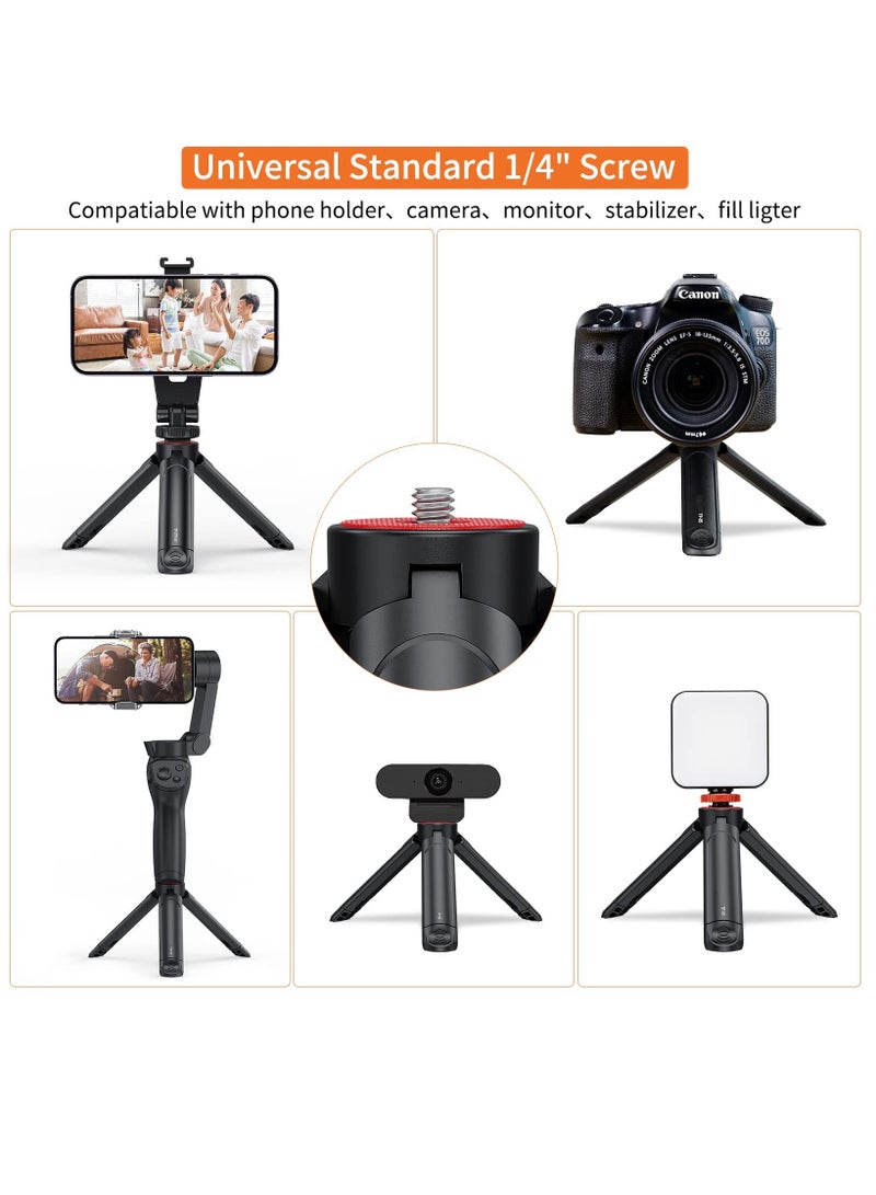 KASTWAVE TP05 Extendable Mini Camera Tripod, Portable Selfie Stick Handle Grip Desktop Webcam Tripod with 1/4" Screw for DSLR Camera Webcam Phone Holder Selfie Stick Vlog Tripod - Image 4
