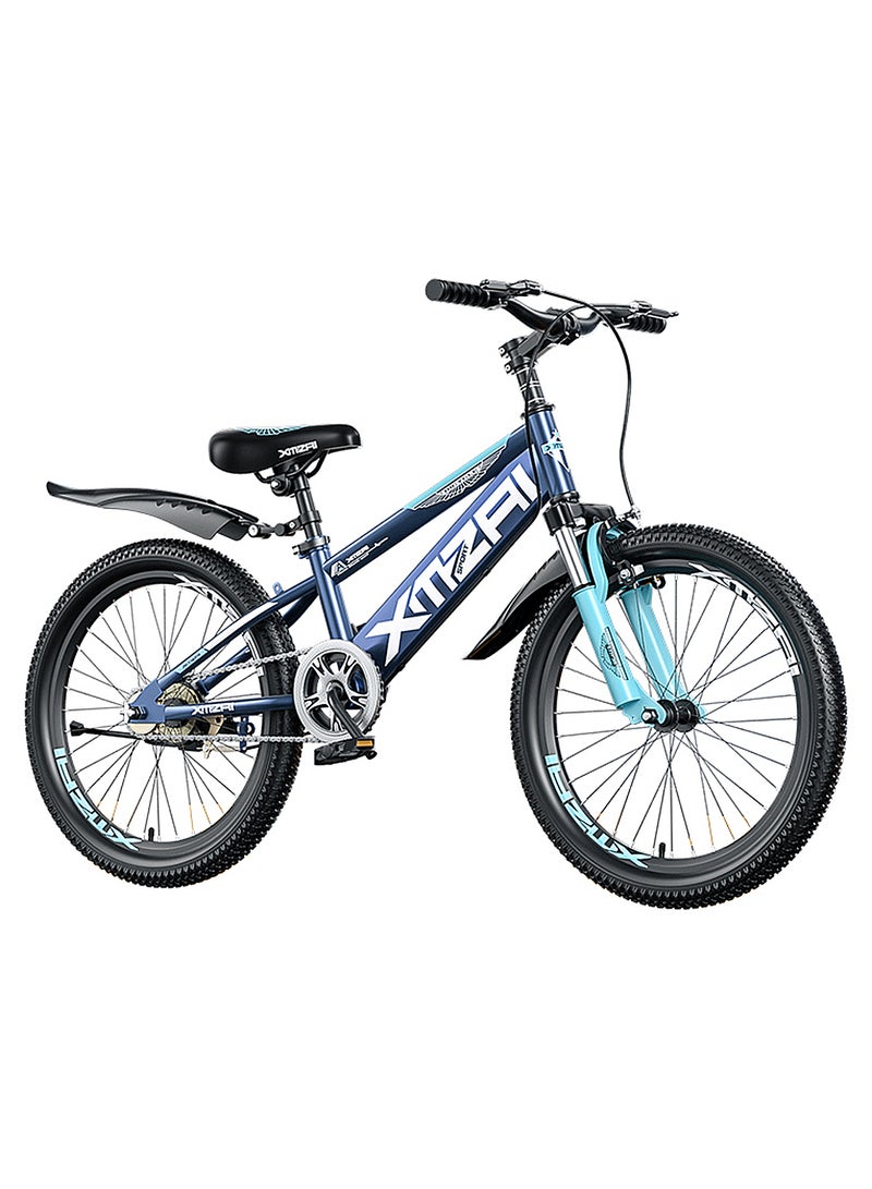 XMZAI Kids Bike 18/20/22 Inch Mountain Bike for 6-12 Years Boys and Girls, High Carbon Steel Lightweight and Stable Mountain Bicycle for Youth, with Adjustable Seat and dual brake Cycle - Image 1