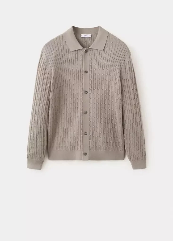 Mango Man  Knitted Braided Cardigan for Men | Best Price UAE