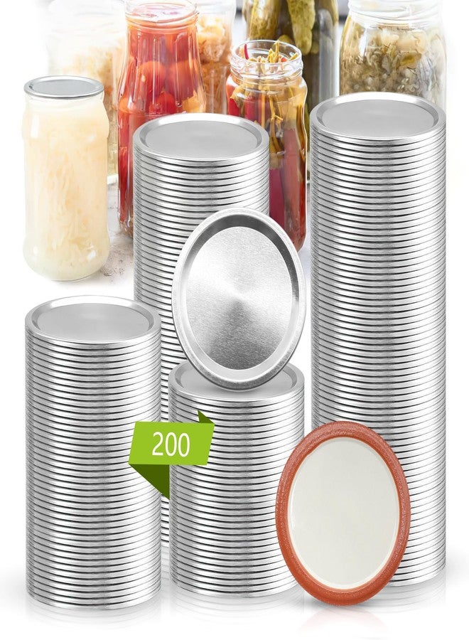 SIJDIEE 200Pcs 86MM Wide Mouth Mason Jar Canning Lids - Image 1