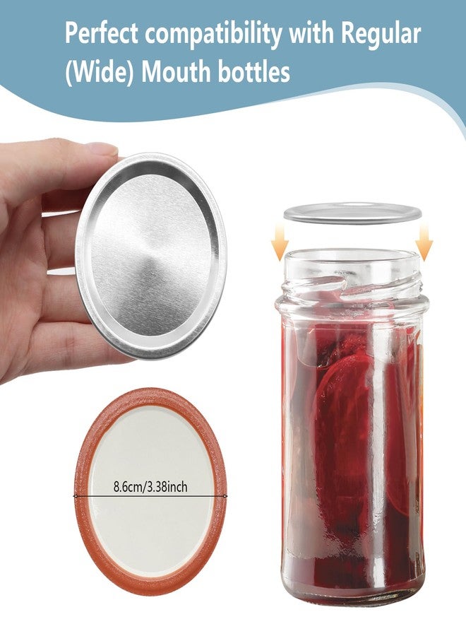 SIJDIEE 200Pcs 86MM Wide Mouth Mason Jar Canning Lids - Image 2