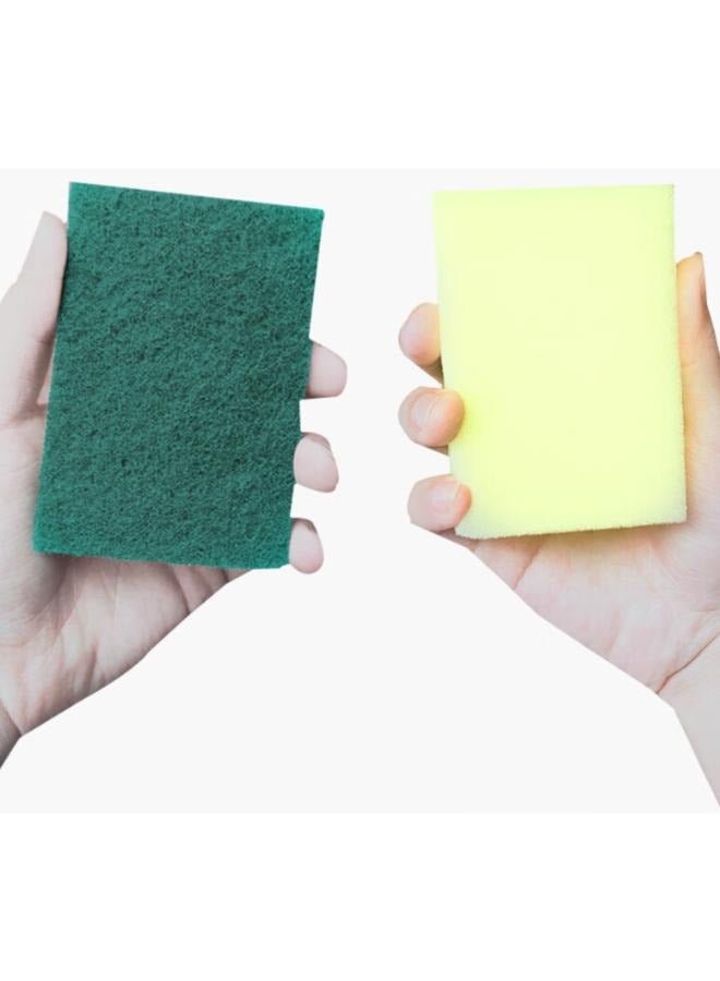 10 Pieces Double-Sided Cleaning Function Sponge Nano Decontamination Environmental Protection Scratch-Resistant Tableware Kitchen Cleaning Supplies  - Image 3