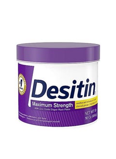 Desitin Maximum Strength Baby Diaper Rash Cream With 40% Zinc Oxide For Treatment Relief & Prevention Hypoallergenic Phthalate & Paraben Free Paste 16 Oz  - Image 1