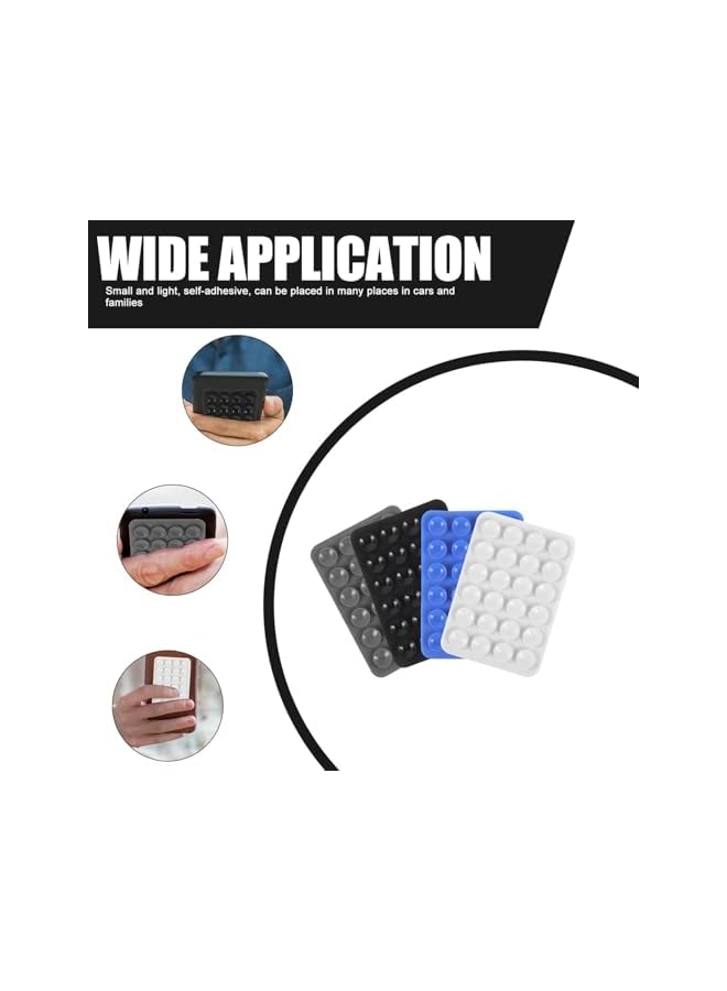 S-TOP Silicone Suction Phone Case Adhesive Mount, 16 Pack Strong Grip Adhesive Silicone Suction Cups, Universal Sticky Phone Holder Cradle for Bathroom Kitchen Mirror Tile and Glass Surface - Image 2