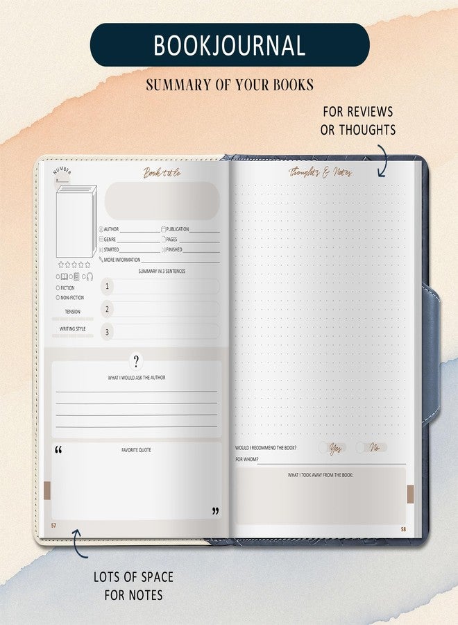 BIROYAL Reading Journal with 52 Reviews & Progress Tracking - Book Journal Reading Log 176 Pages - A5 Hardcover Reading Tracker Journal - Gift for Book Lovers & Readers - Keeping Notes on Your Favorite Books - Image 3