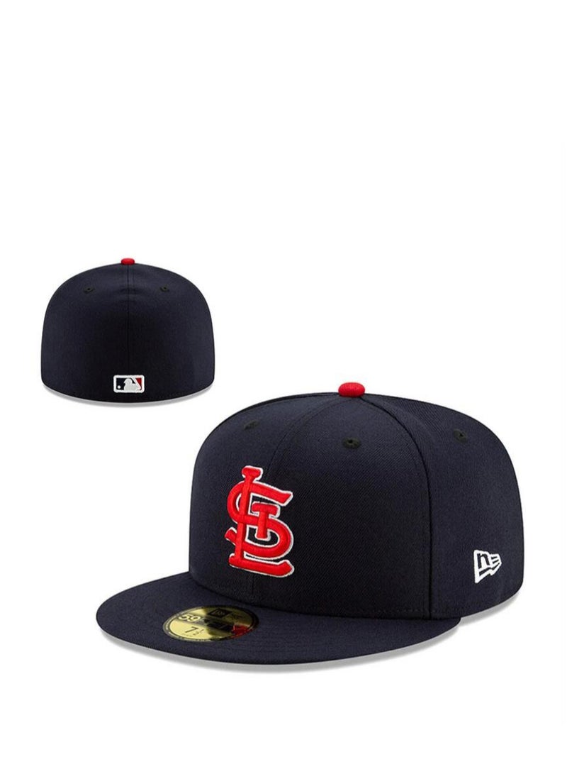 New era St. Louis Cardinals Fashional Baseball Team Cap with Closed Back for Sun Protection 57.7CM 