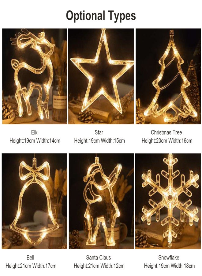 ماركة غير محددة سلسلة أضواء LED خرافية معلقة، مصباح ستارة، أوضاع سطوع ثابتة بتصميم Elk، مقاومة للماء IP42، 3 خلايا AAA تعمل لعيد الميلاد والكريسماس، غرفة المعيشة، غرفة النوم، الحفلات، الديكور اليومي، الزفاف  - Image 2