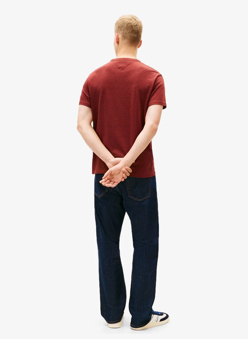 تومي جينز Regular Badge Crew Neck T-Shirt