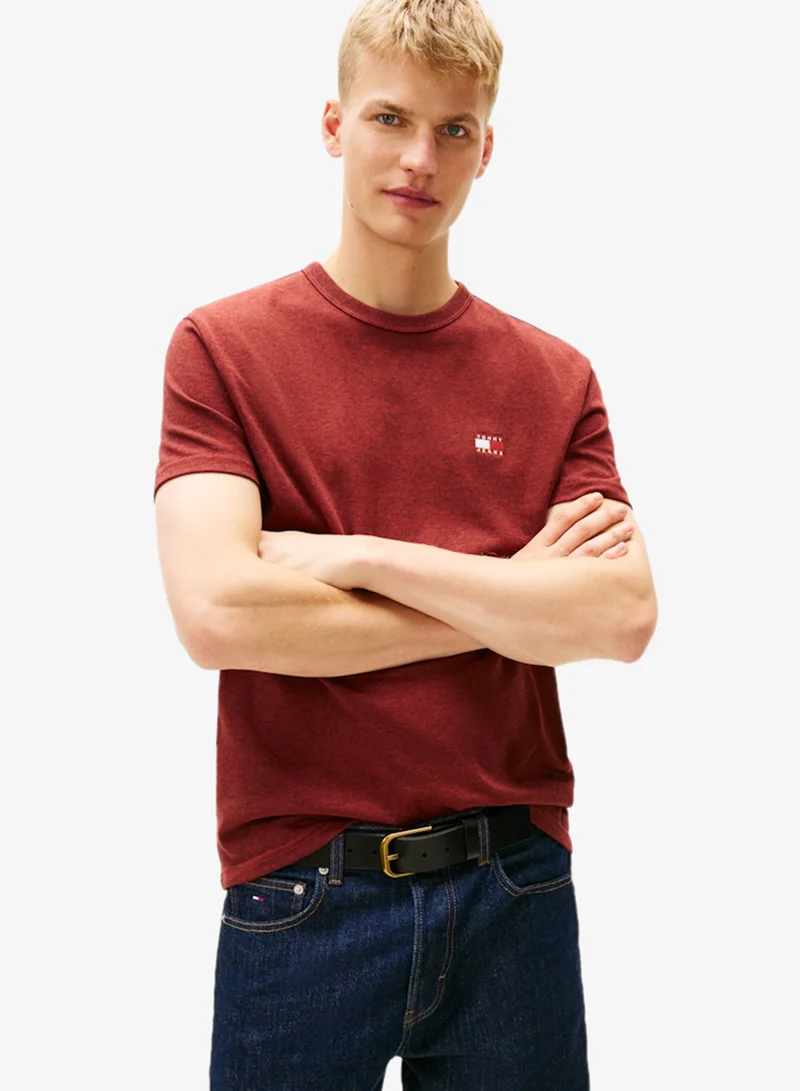 تومي جينز Regular Badge Crew Neck T-Shirt