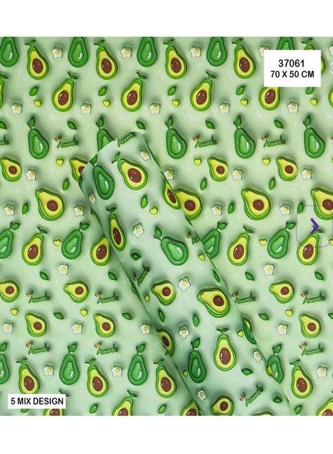 3A Featuretail Gift Wrapping Paper, 3D Effect Gifts Wrap (Mix Design, Size - 40 CM x 50 CM), Return Gift Wrapper, Premium Gift Paper Sheets (Pack of 8 Gift Covers, Multicolour Fruit Designs) - Image 1
