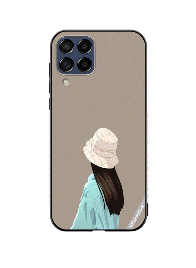VR CREATIVE Protective Case Cover For Samsung Galaxy M53 Brown Hat Girl Design Multicolour - Image 1