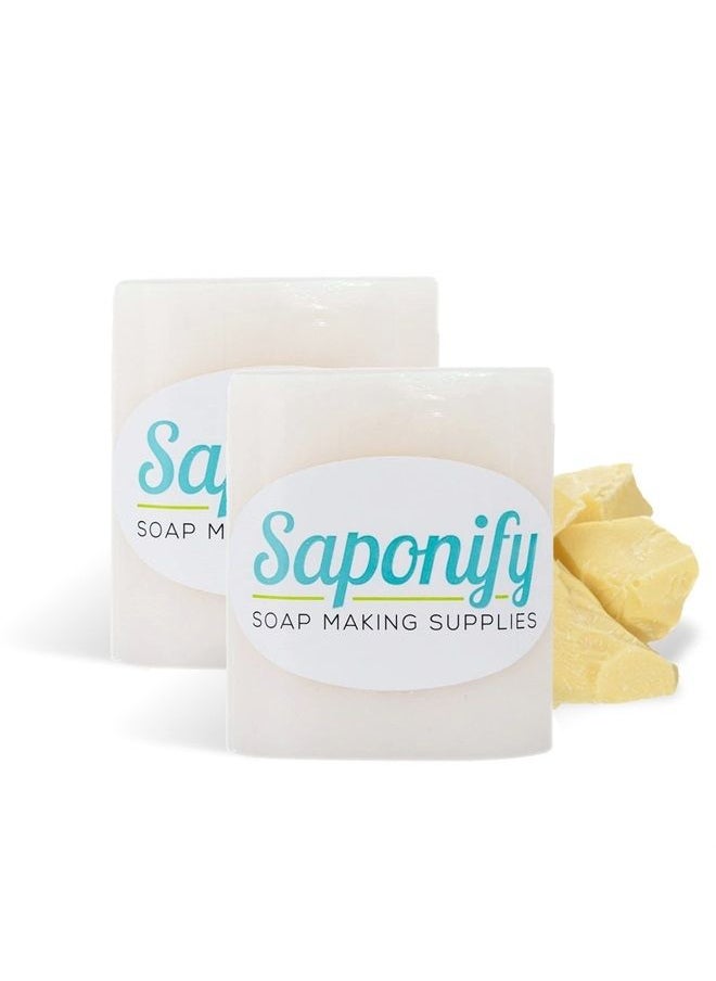 Saponify Soap Making Supplies Saponify - 2Lb Cocoa Butter Melt and Pour Soap Base, Pure Cocoa Butter Skin-Enhancing Soap Base, Easy to Use Glycerin Soap Blocks for Soap Making  - Image 1