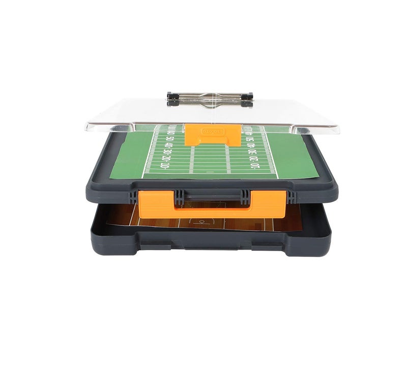 Dexas Clearview Clipcase Dry Erase clipboard, 13.75 x 9.5 Inch, Orange. See papers clearly outdoors, stay organized and dry. Ideal for coaching, teaching, homeschooling, art, trades, and medical pros. - Image 2