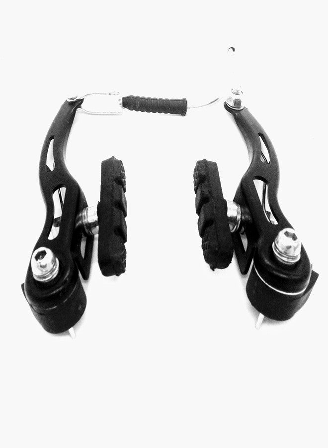 fastped Metal Alloy Imported MTB Bicycle Cycling V Front Rear Brake Set (Black) V Brake Set for Cycle - Bicycle Linear Pull V Brake Set Front/Back | Arm 110mm Long Metal Lever Caliper Set (Black) - Image 5