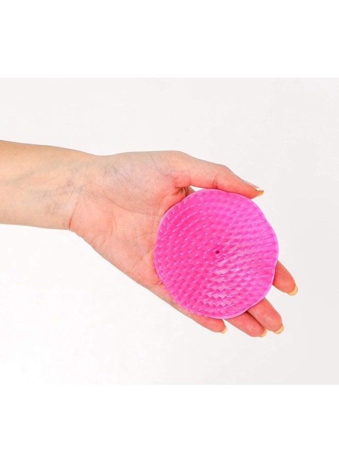 Niva Hair Scalp Massager Shampoo Brush - Flexible Scalp Exfoliator Dandruff Brush and Grass Shape Handle - Baby Shower Bath Brush Suitable for Women, Men & Pets | Pack 0f 4 (Blue-Green-Orange-Fuchsia) - Image 4