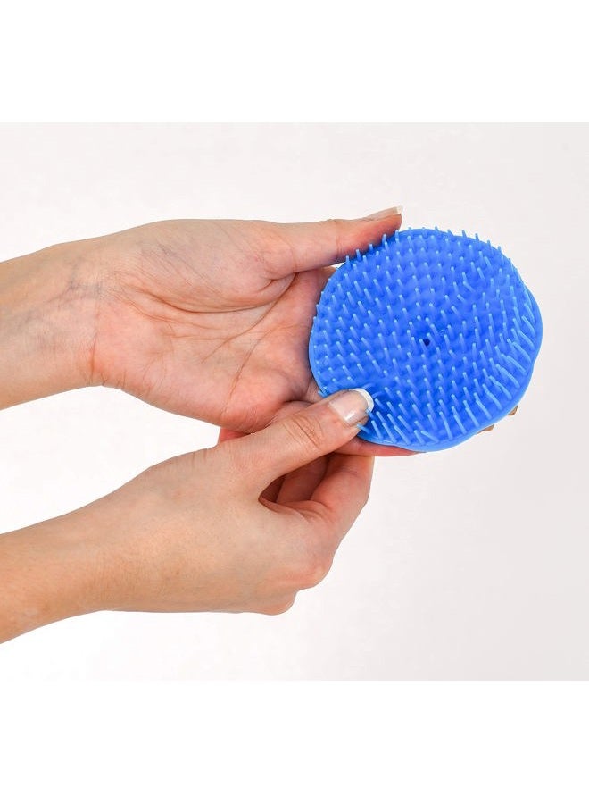 Niva Hair Scalp Massager Shampoo Brush - Flexible Scalp Exfoliator Dandruff Brush and Grass Shape Handle - Baby Shower Bath Brush Suitable for Women, Men & Pets | Pack 0f 4 (Blue-Green-Orange-Fuchsia) - Image 5