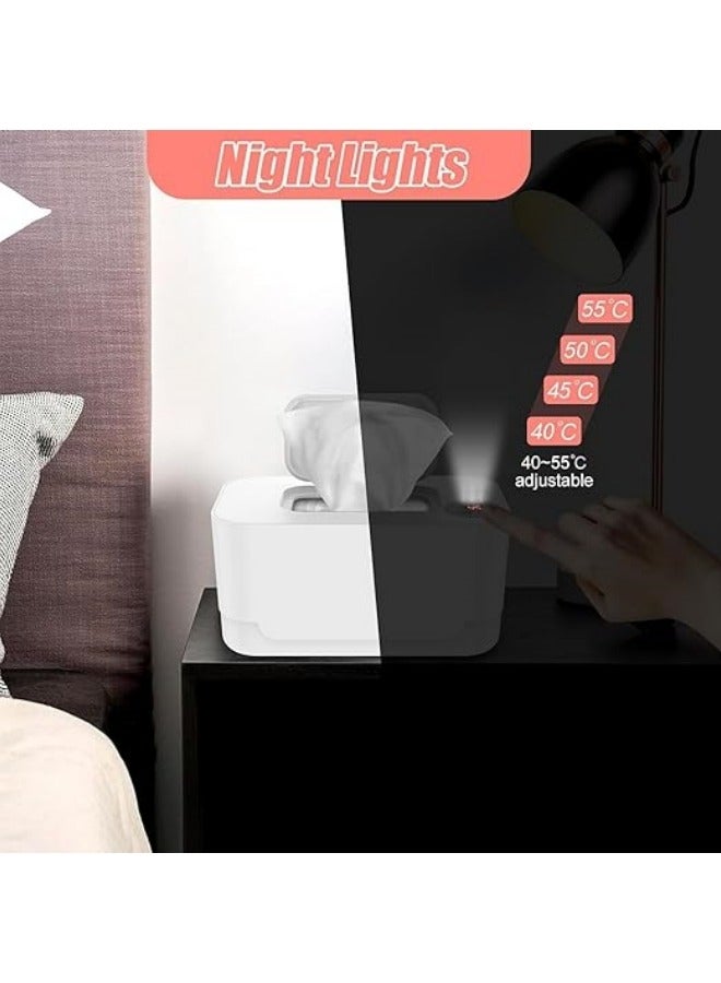 Baby Wipe Warmer, Thermostat Baby Wipe Heater, 40-55°C Adjustable Baby Wipes Dispenser Warmer, Wet Wipes Warmer Prevent Dry, USB Baby Wipe Warmer for Car Home Baby Nursery - Image 5