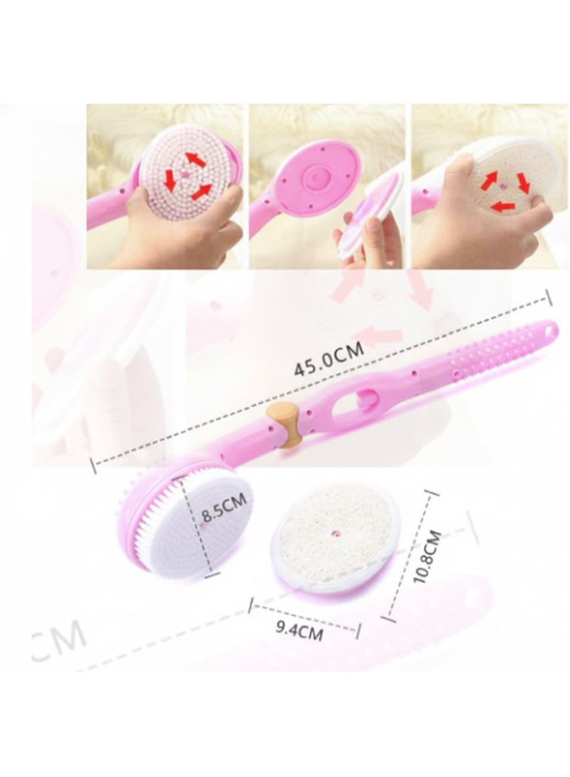 Back Massage Brush for Bathroom with Long Handle and Shower Gel + Extra Loofah for Replacement- Exfoliating Skin and Deep Body Cleansing - Remove Dead Skin and Relax Muscles in Shower - Image 5
